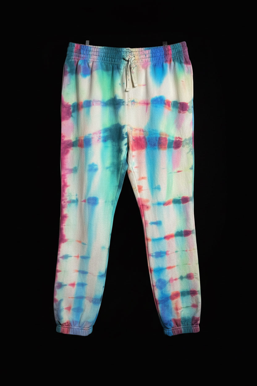 Tye dyed multicoloured sweat pants
