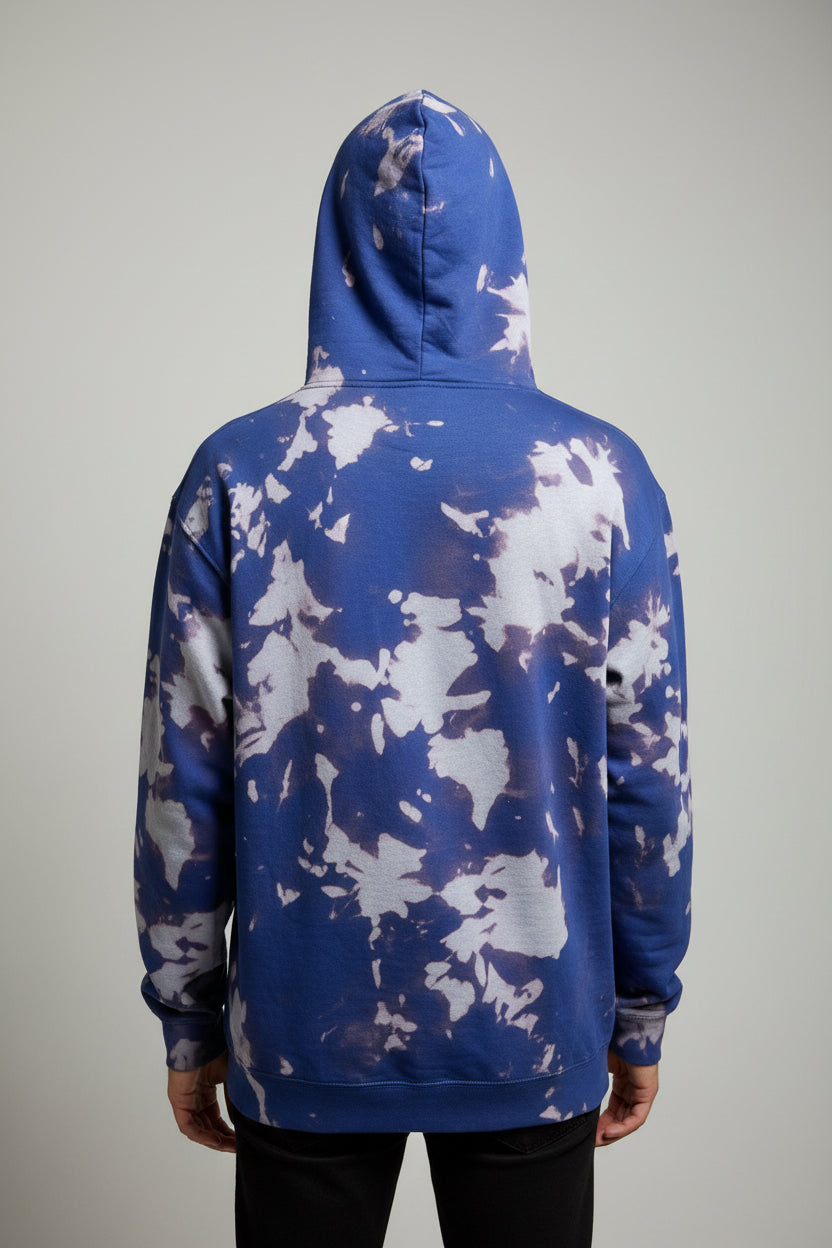Bleached blue hoodie