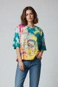 Saint-Tropez Tie-Dye Distressed Back Graphic Tee