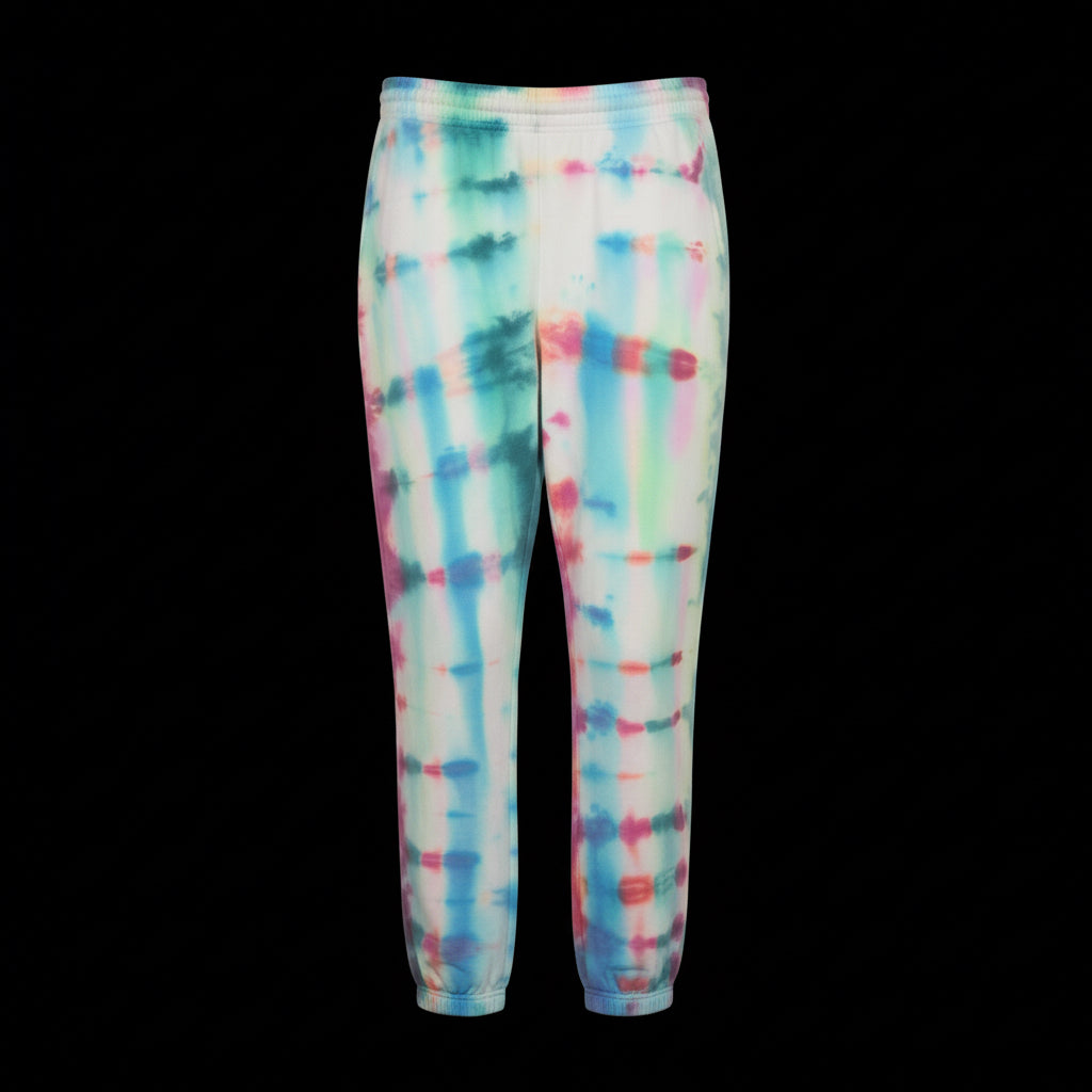 Tye dyed multicoloured sweat pants