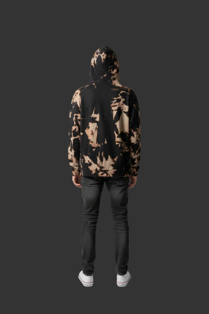 Black hoodie bleached